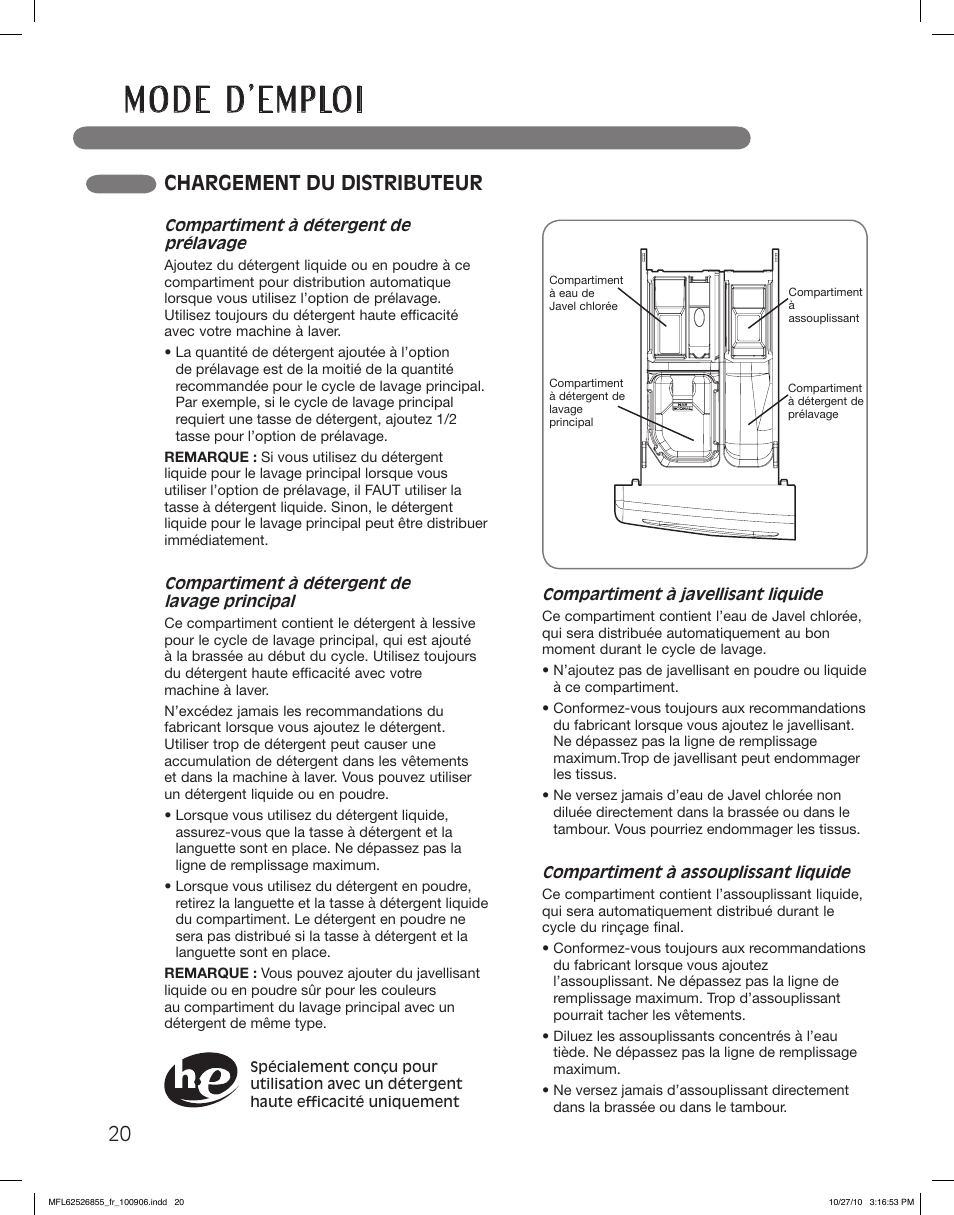 Chargement du distributeur | LG WM3360HRCA User Manual | Page 92 / 108