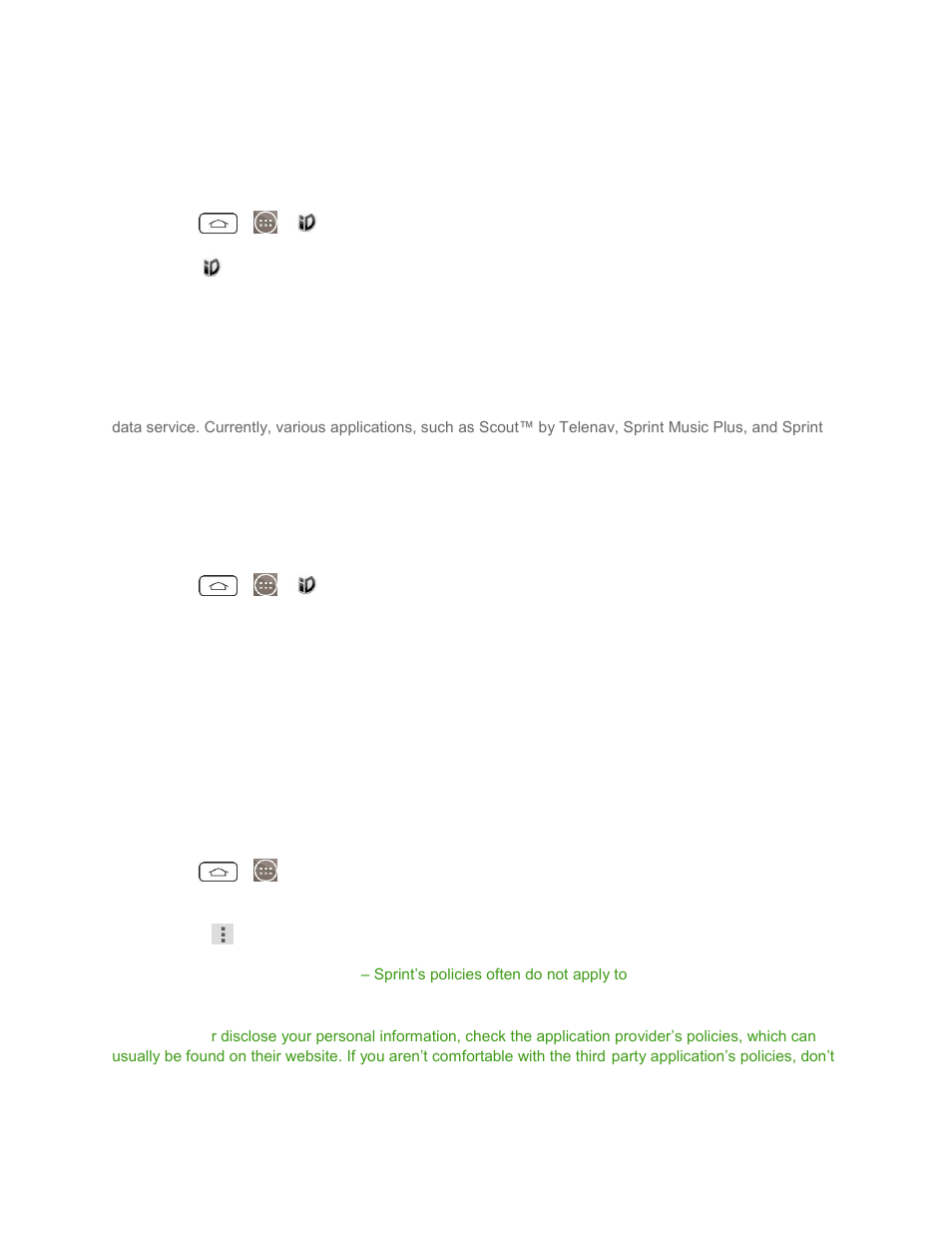 Sprint applications | LG LGLS990 User Manual | Page 105 / 195