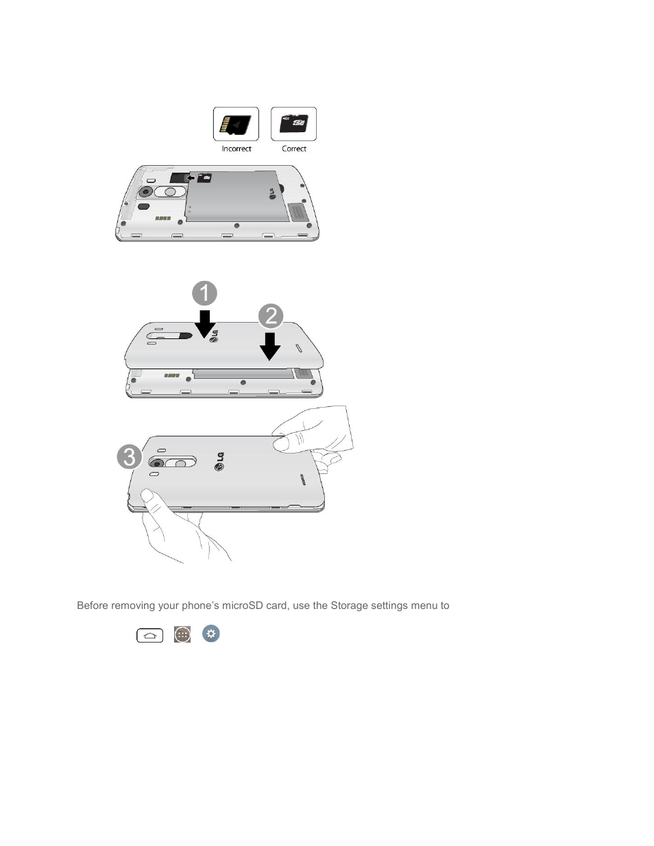 Remove a microsd card | LG LGLS990 User Manual | Page 152 / 195