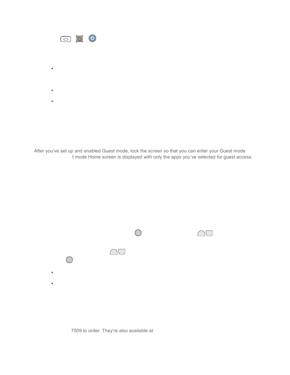 Use guest mode, Hardware key control mode, Battery and charger | LG LGLS990 User Manual | Page 24 / 195