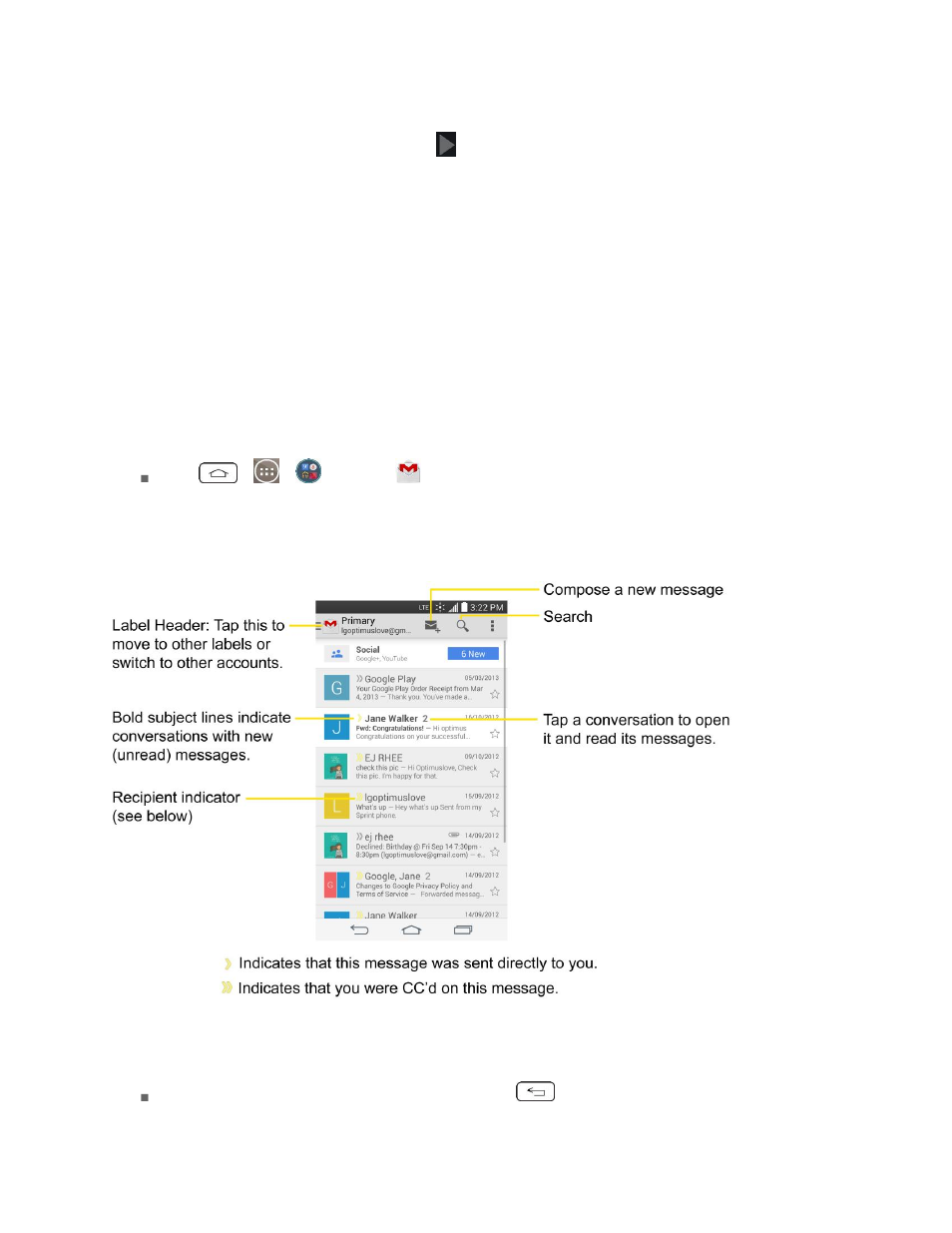 Access gmail | LG LGLS990 User Manual | Page 82 / 195