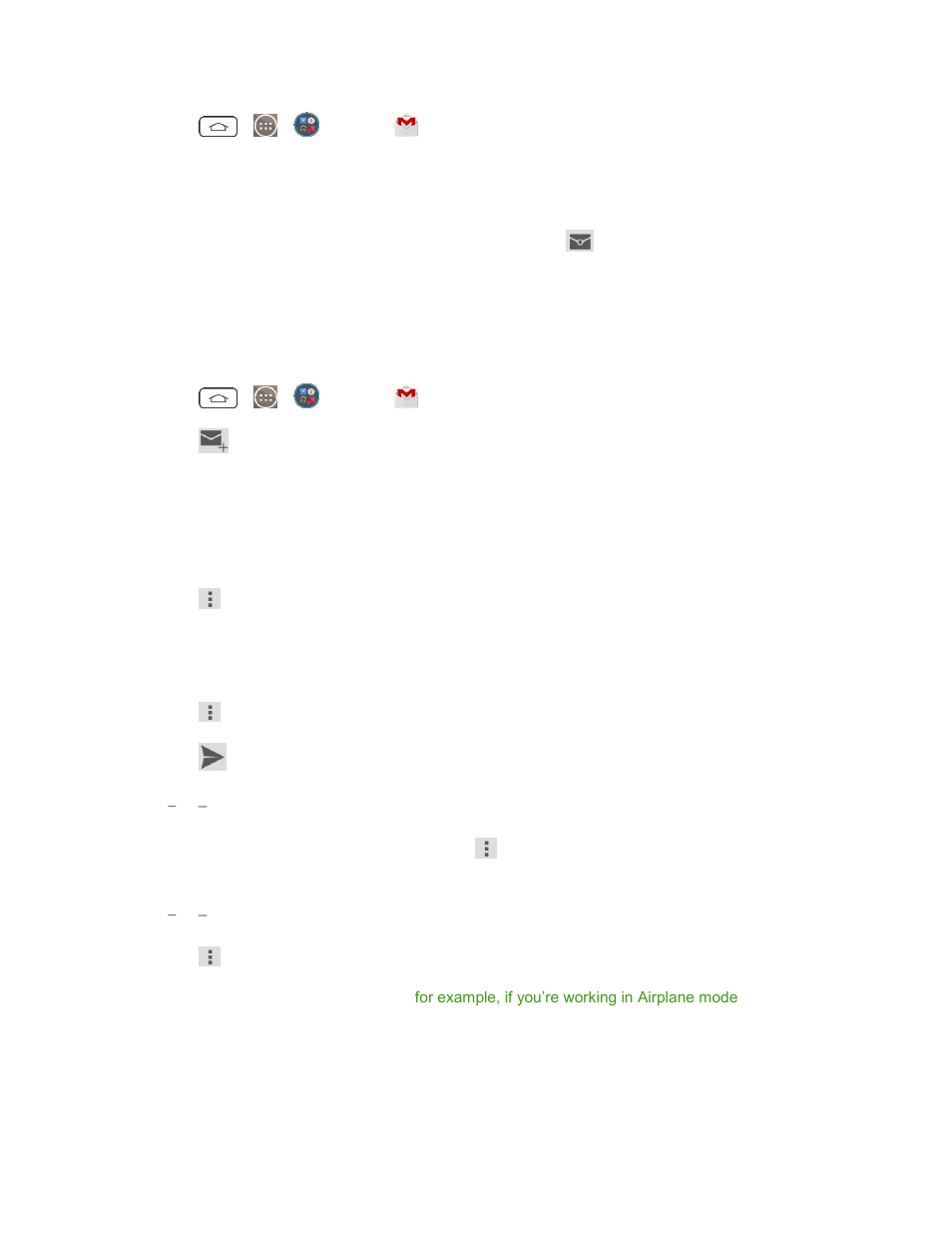 Send a gmail message, Read and reply to gmail messages | LG LGLS990 User Manual | Page 84 / 195