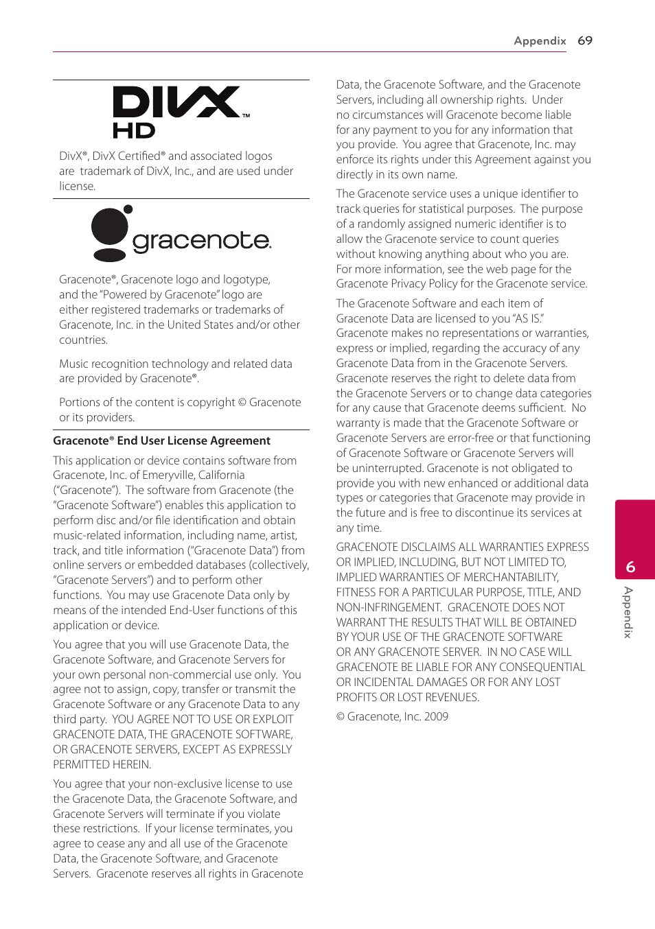 LG BD690 User Manual | Page 69 / 76
