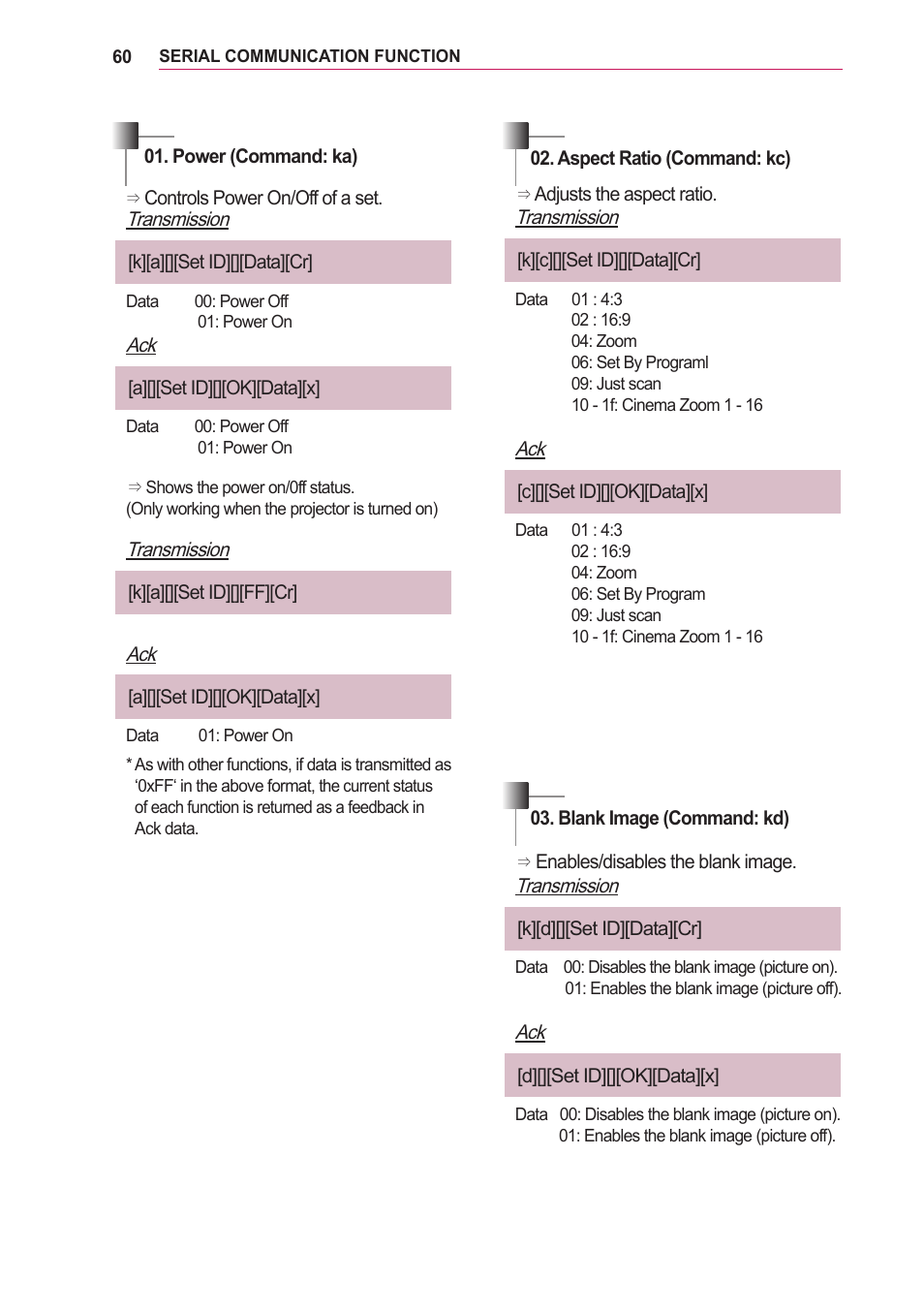LG BG630 User Manual | Page 60 / 69