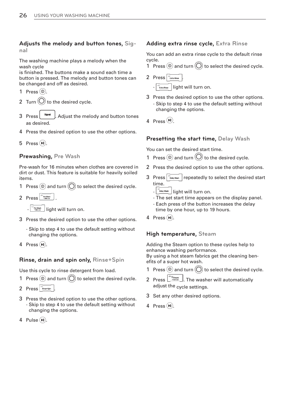 LG WM3570HVA User Manual | Page 26 / 96