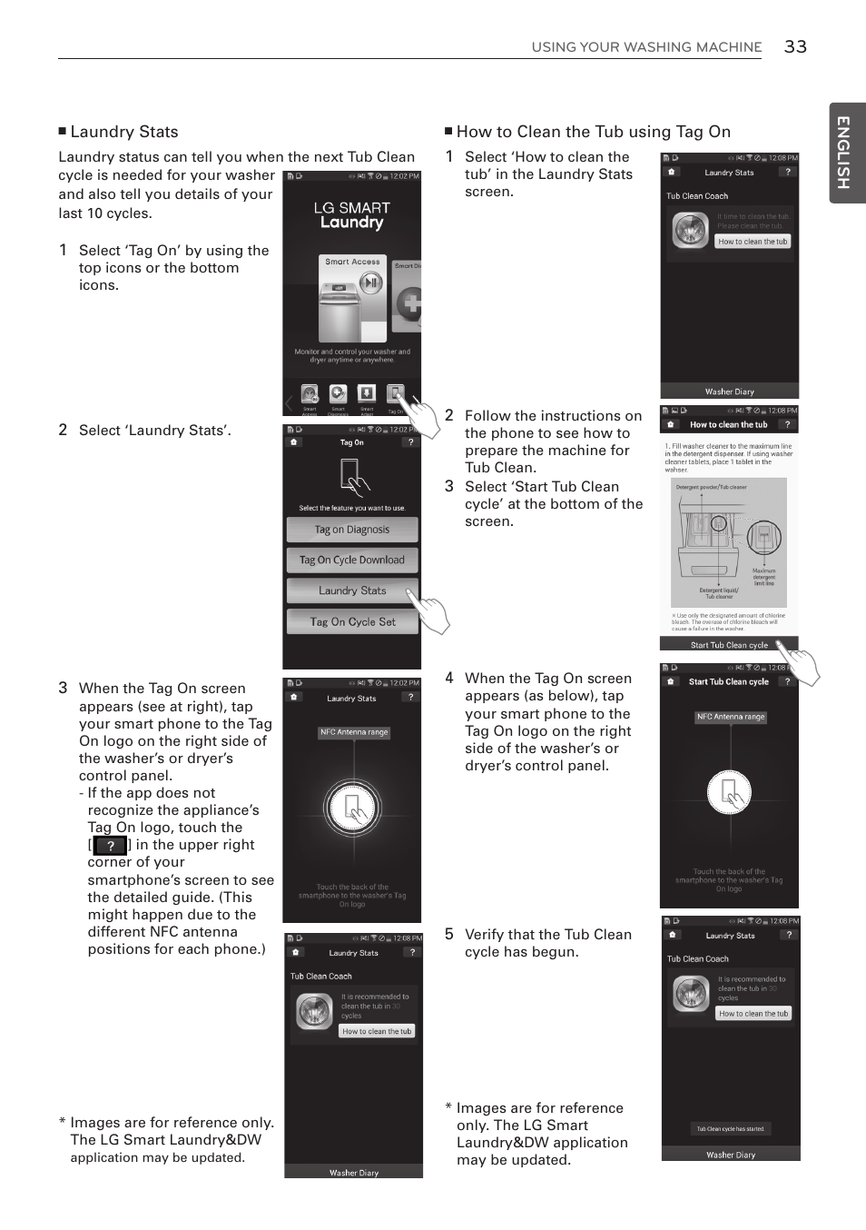 English | LG WM3570HVA User Manual | Page 33 / 96