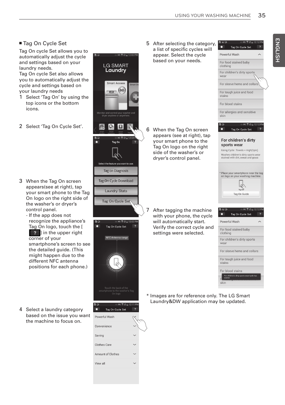 English | LG WM3570HVA User Manual | Page 35 / 96