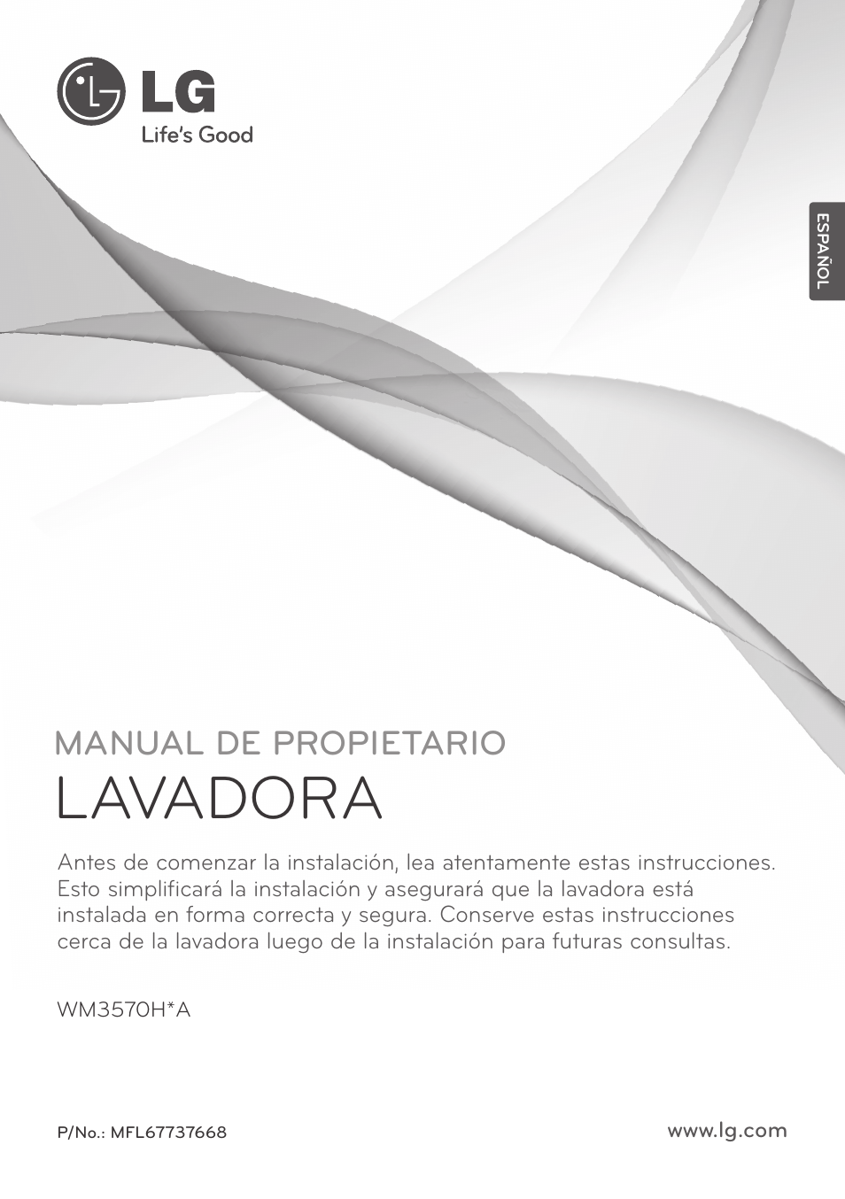 Lavadora, Manual de propietario | LG WM3570HVA User Manual | Page 49 / 96