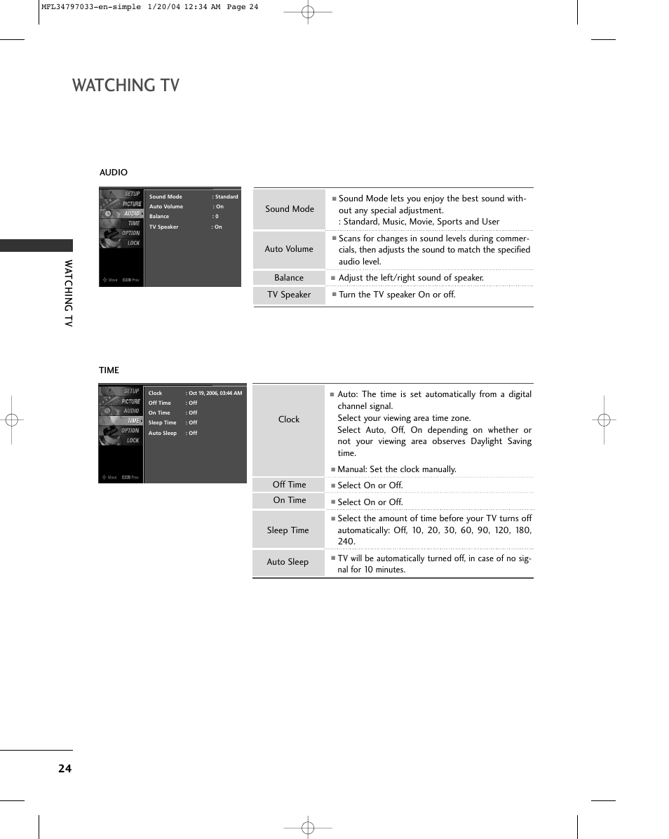 Watching tv, Wa tching tv | LG 32LG10 User Manual | Page 26 / 34