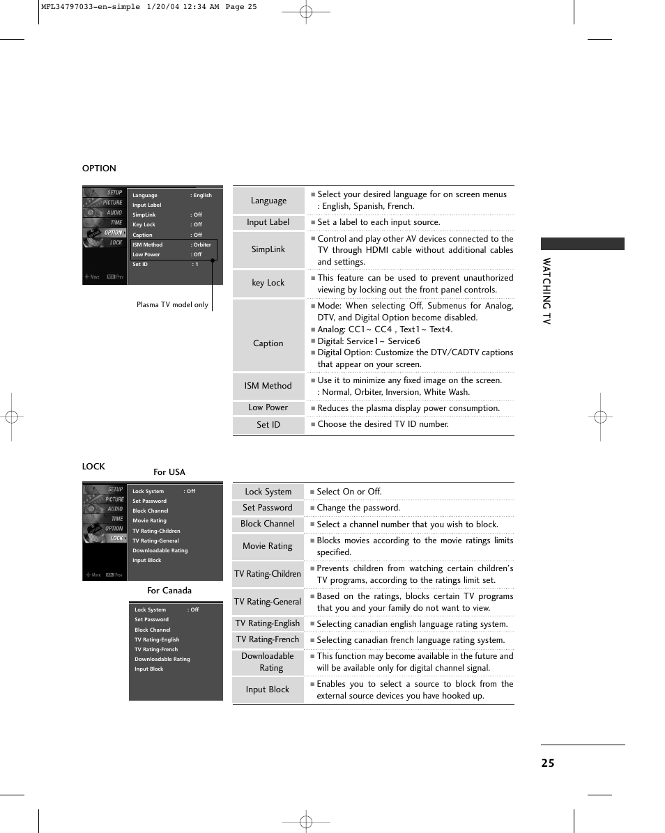 Wa tching tv | LG 32LG10 User Manual | Page 27 / 34