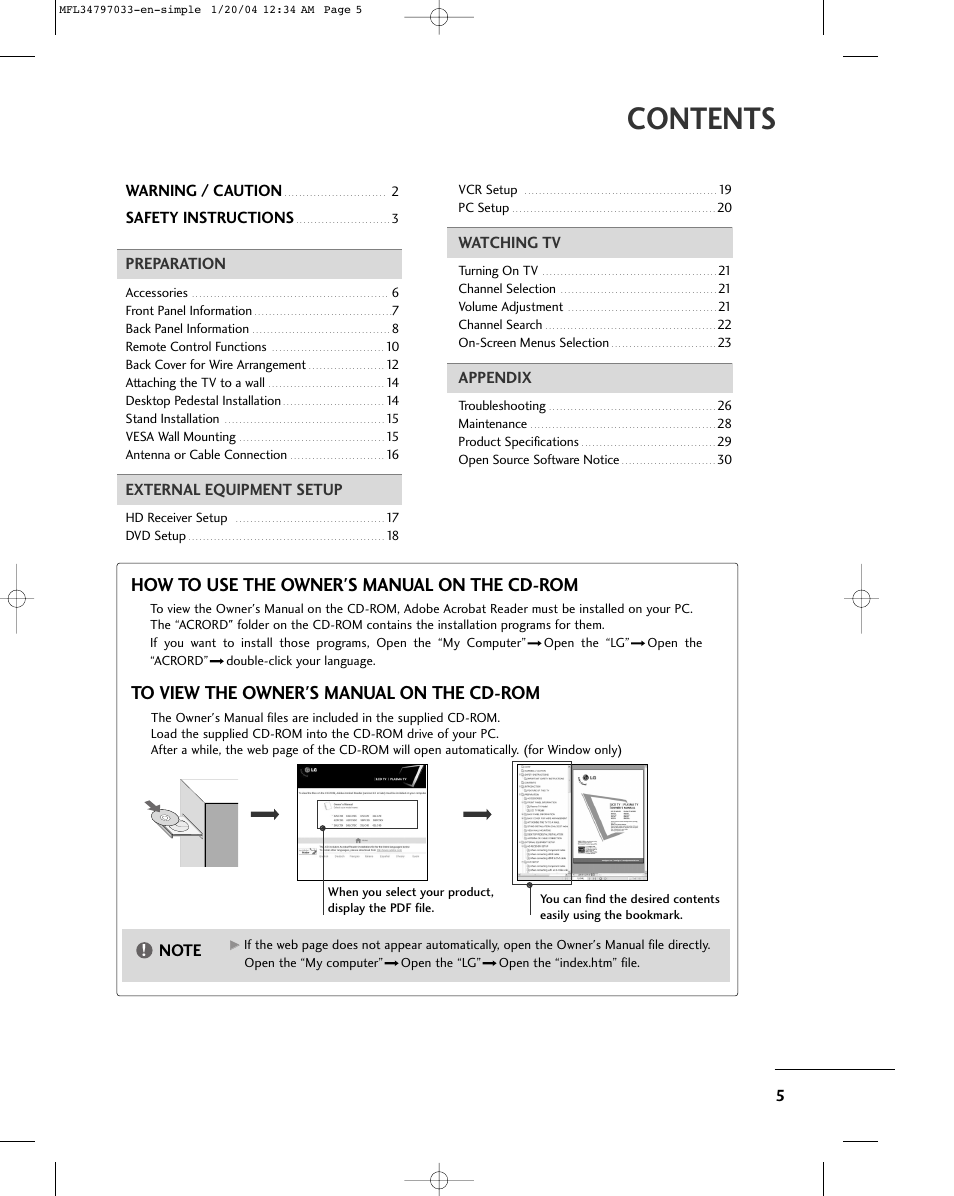 LG 32LG10 User Manual | Page 7 / 34