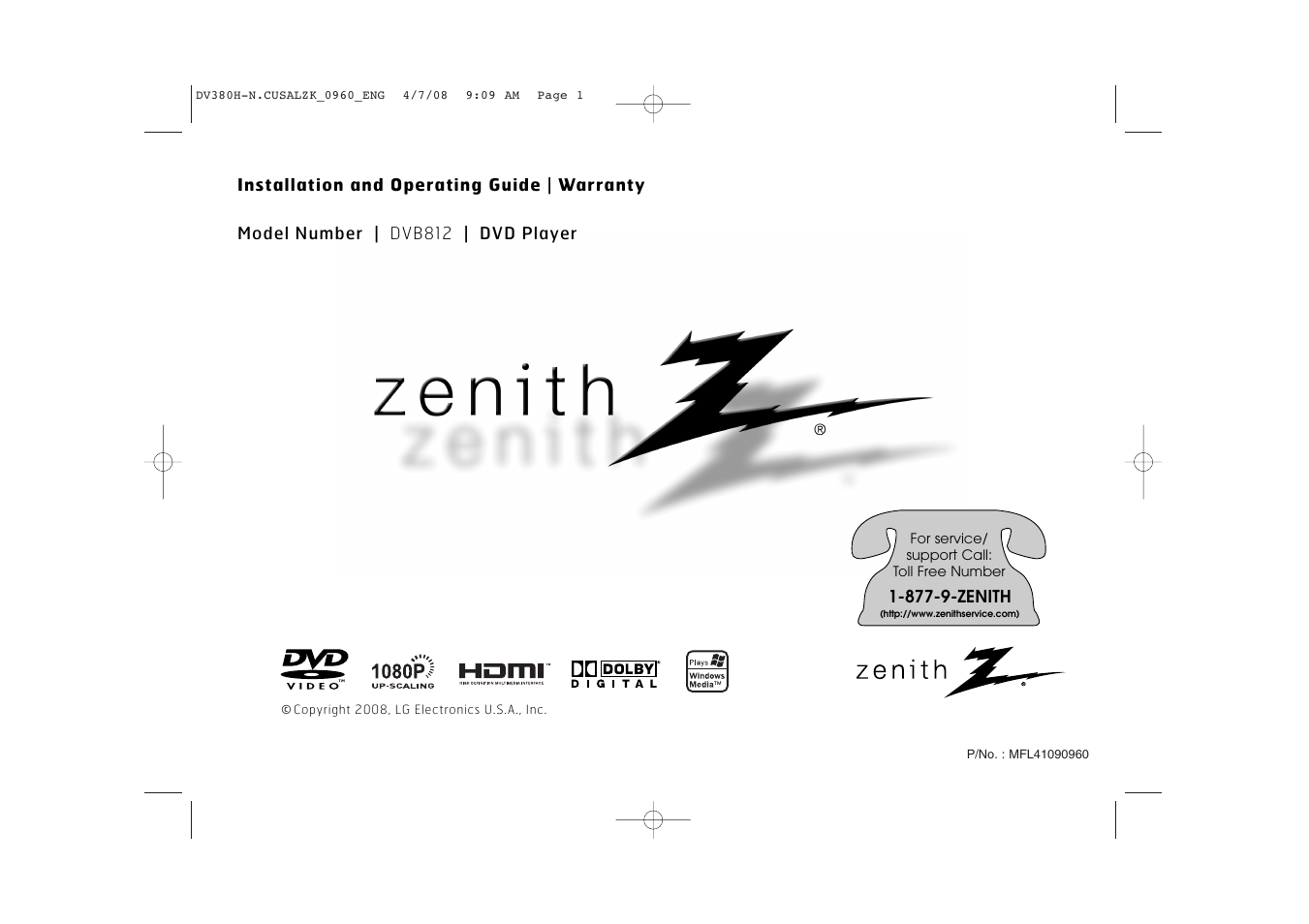 LG DVB812 User Manual | 16 pages