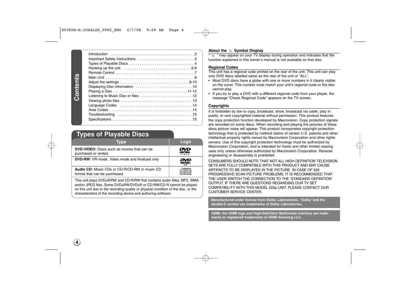 LG DVB812 User Manual | Page 4 / 16