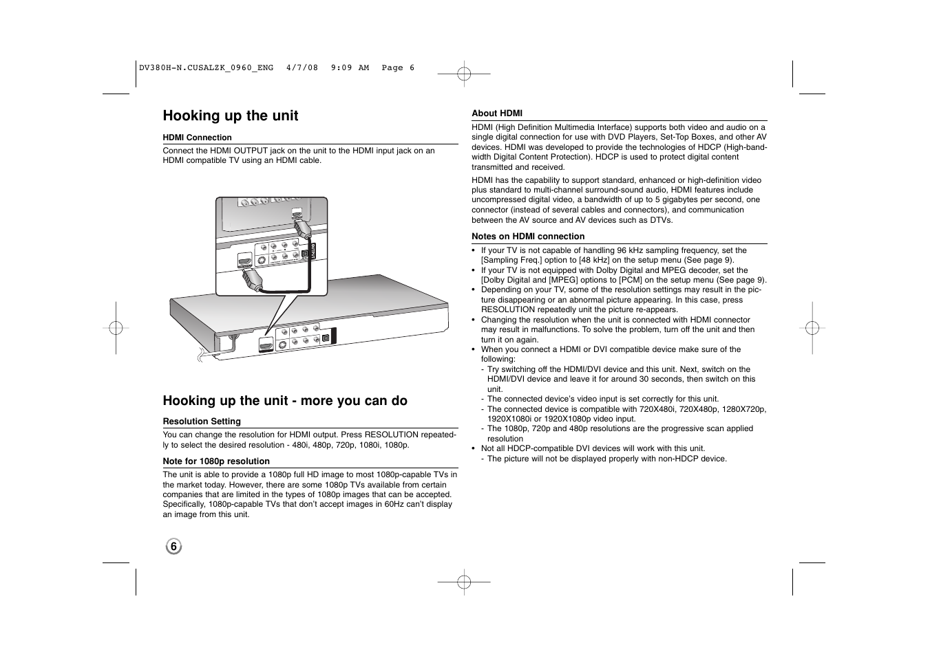 Hooking up the unit, Hooking up the unit - more you can do | LG DVB812 User Manual | Page 6 / 16