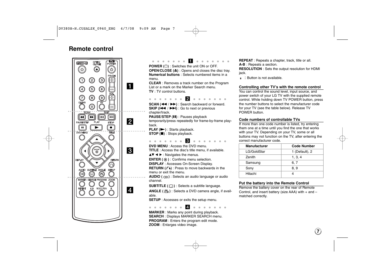 LG DVB812 User Manual | Page 7 / 16