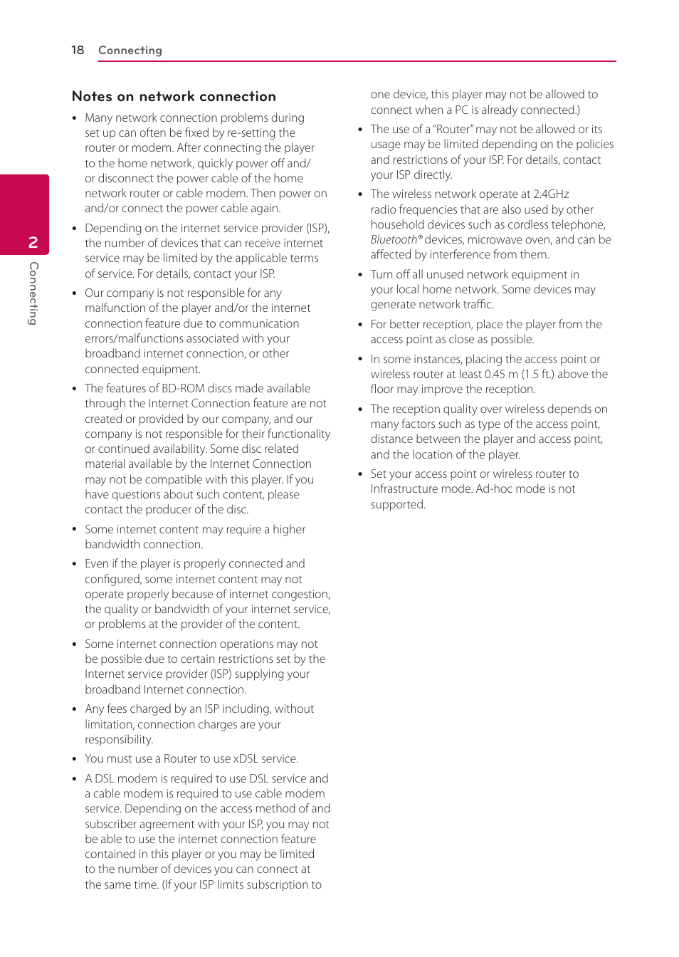 LG BP335W User Manual | Page 18 / 57