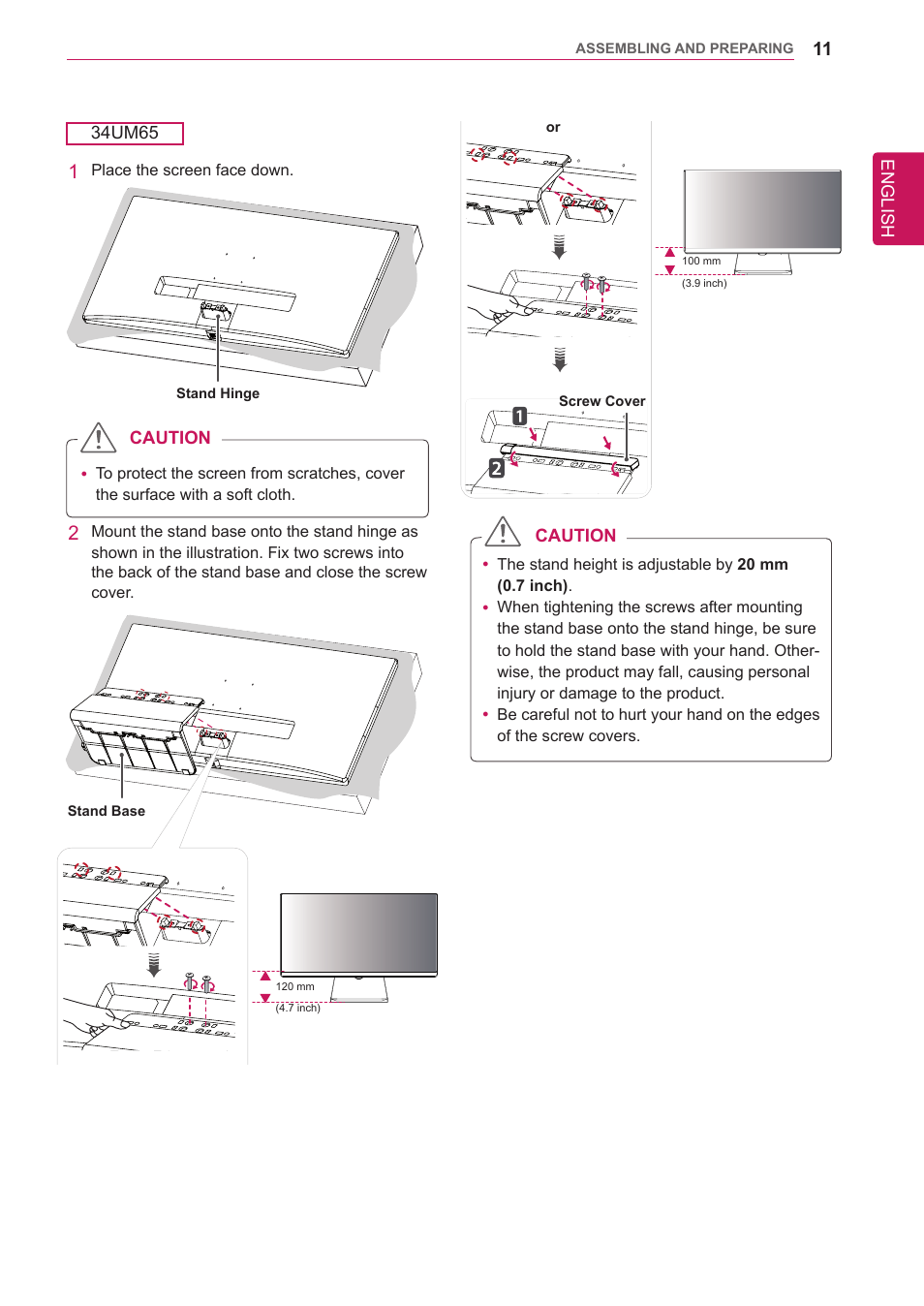 LG 34UM65-P User Manual | Page 11 / 42