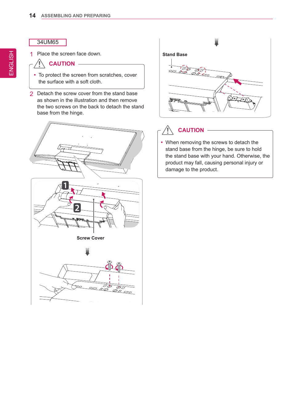 LG 34UM65-P User Manual | Page 14 / 42
