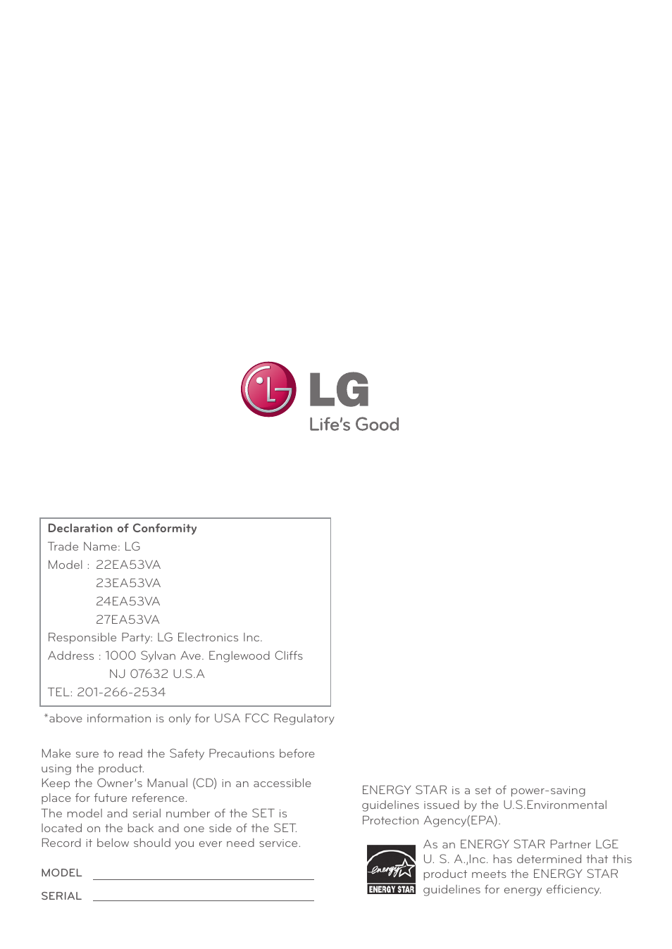 LG 27EA53VQ-P User Manual | Page 31 / 31