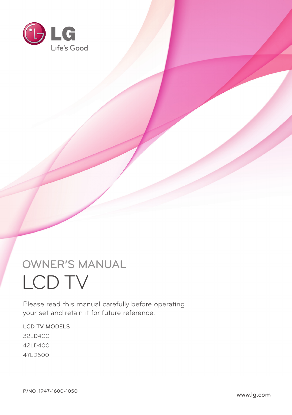 LG 47LD500 User Manual | 64 pages