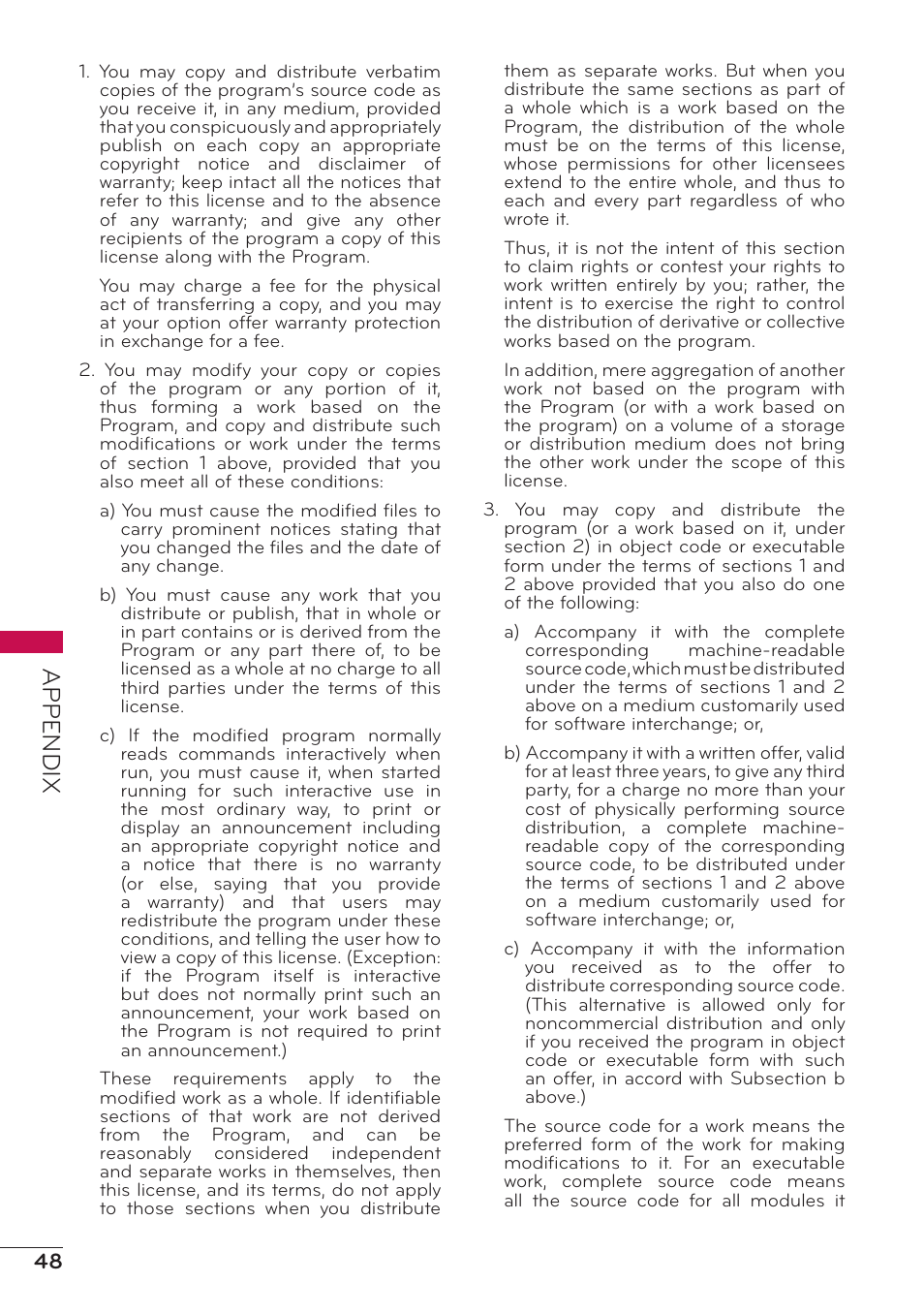 Appendix | LG 47LD500 User Manual | Page 48 / 64