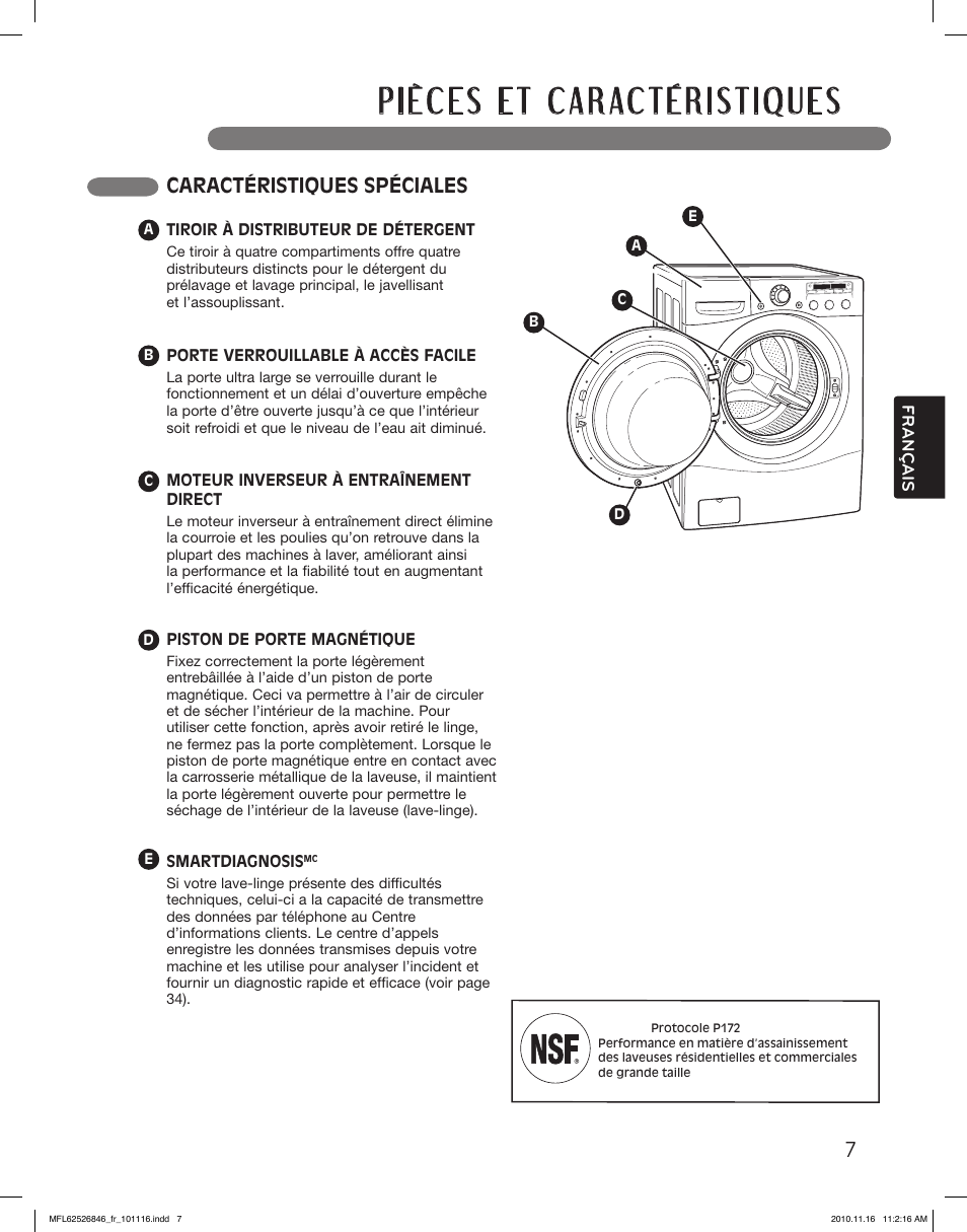 Caractéristiques spéciales | LG WM2350HSC User Manual | Page 79 / 108