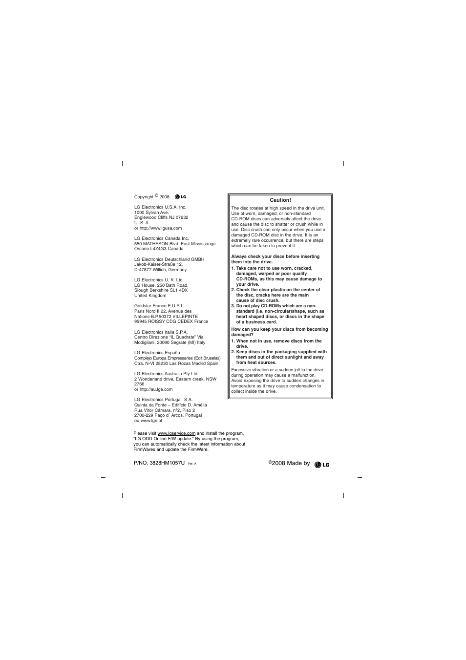 LG GH22LP20 User Manual | Page 14 / 14