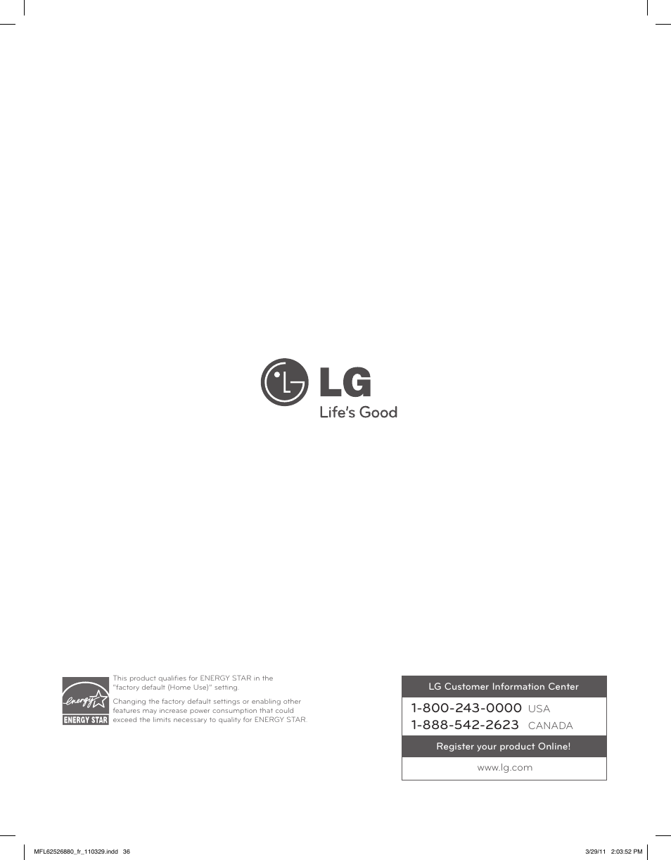 LG WM2550HRCA User Manual | Page 108 / 108