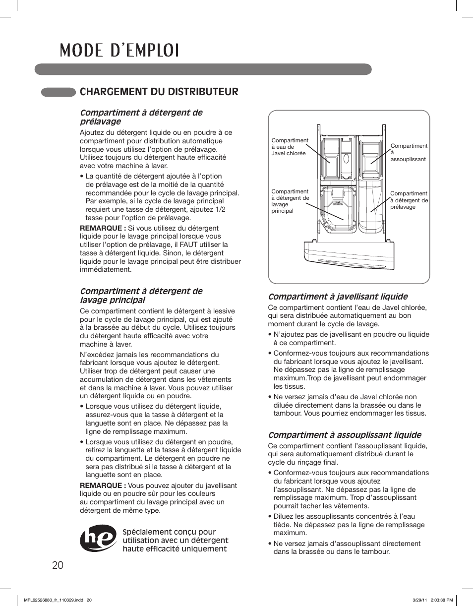 Chargement du distributeur | LG WM2550HRCA User Manual | Page 92 / 108