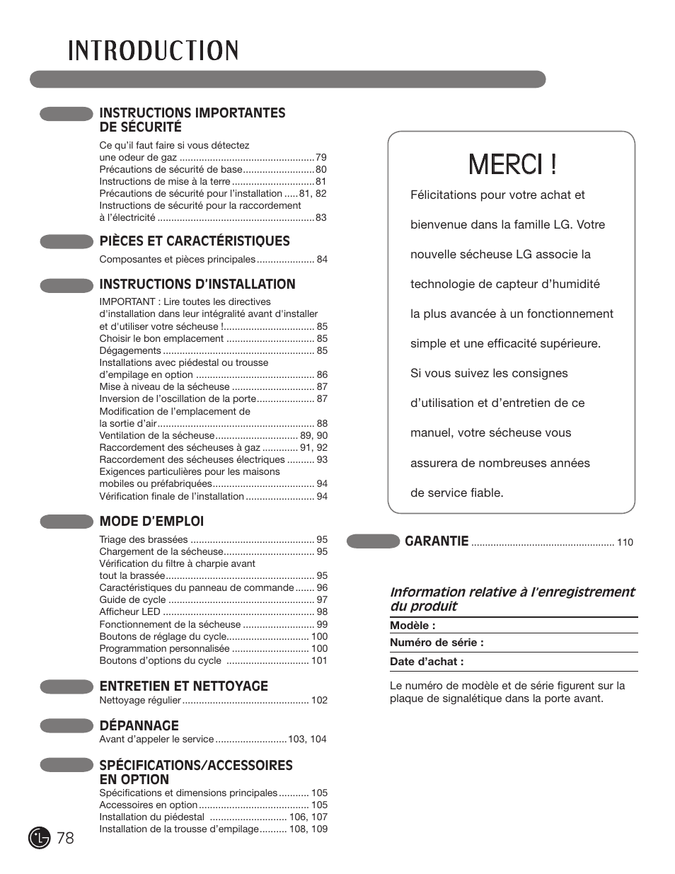 Merci | LG DLE2101W User Manual | Page 78 / 112