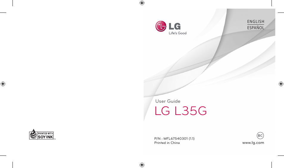 LG LGL35G User Manual | 186 pages