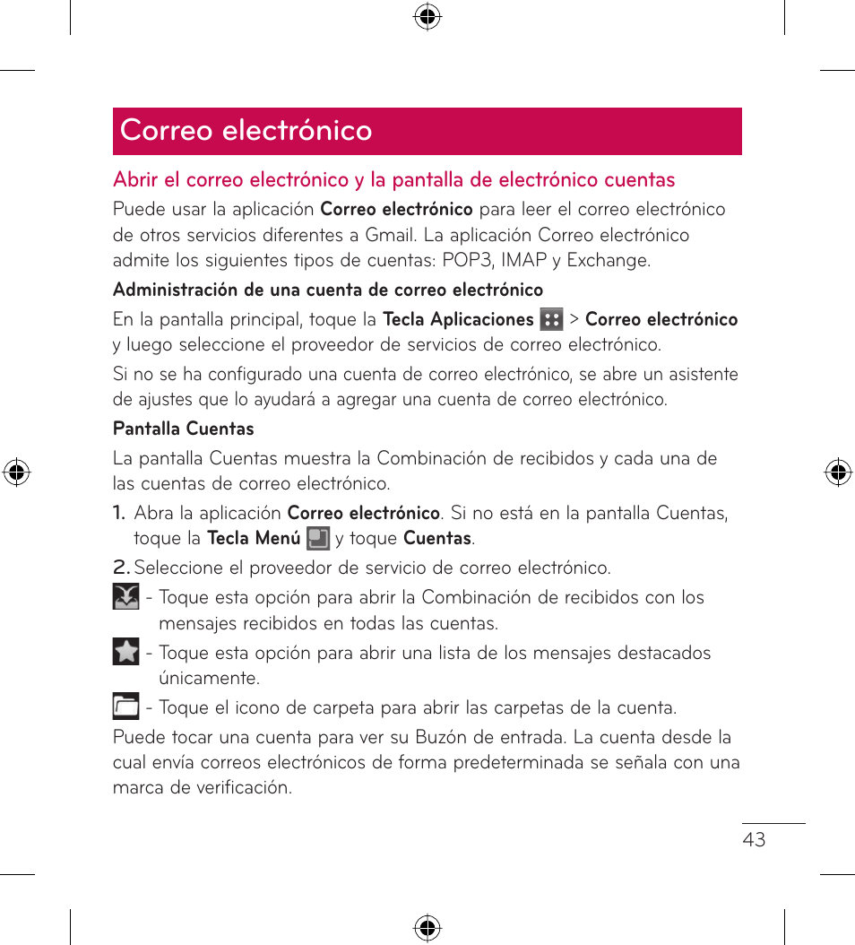 Correo electrónico | LG LGL35G User Manual | Page 133 / 186