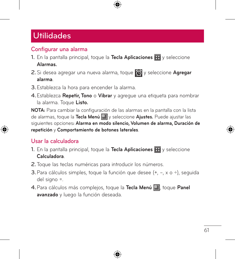 Utilidades | LG LGL35G User Manual | Page 151 / 186