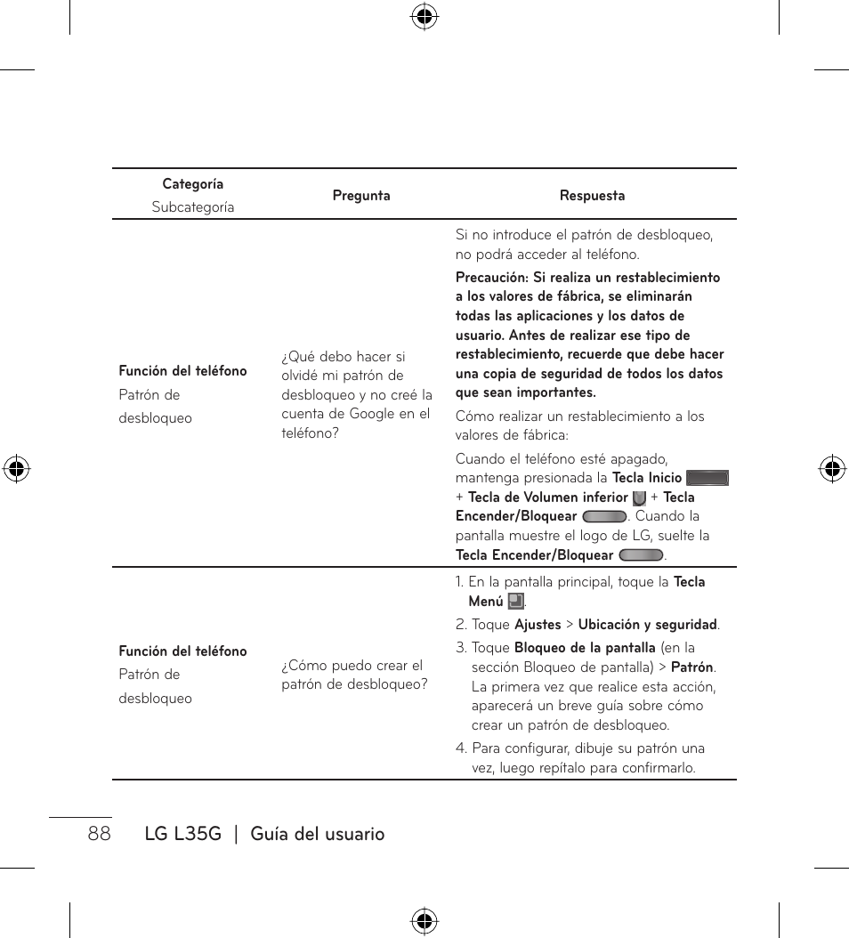 88 lg l35g | guía del usuario | LG LGL35G User Manual | Page 178 / 186