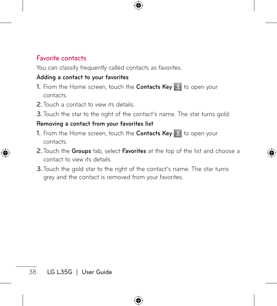 LG LGL35G User Manual | Page 40 / 186