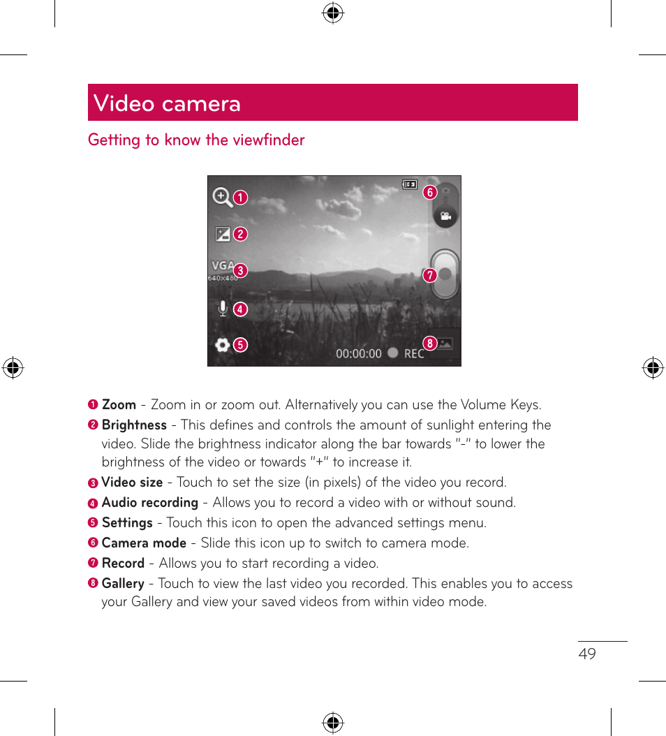 Video camera | LG LGL35G User Manual | Page 51 / 186