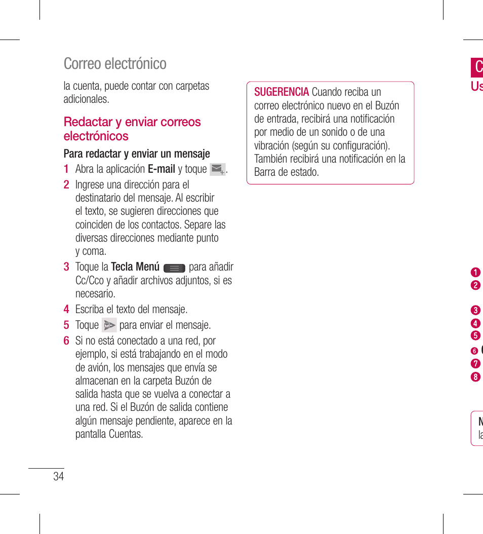 Correo electrónico | LG LGL40G User Manual | Page 106 / 146