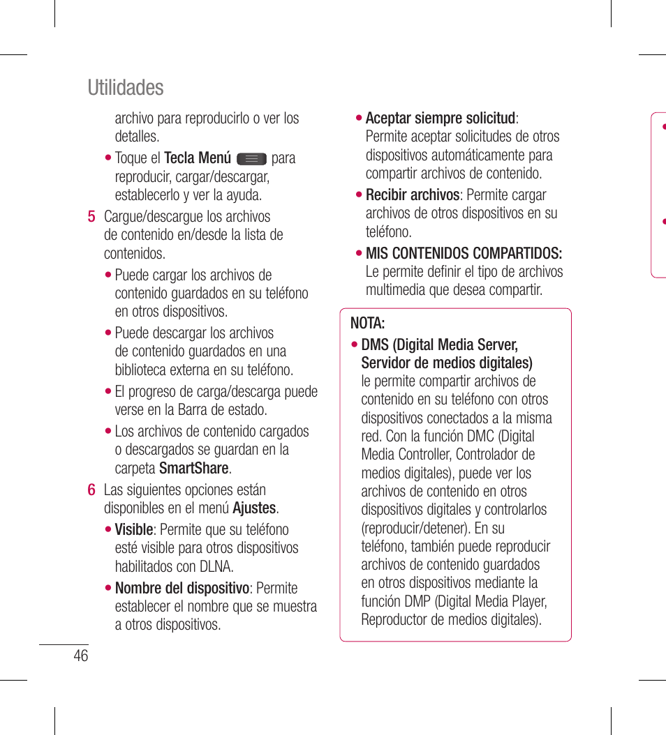 Utilidades | LG LGL40G User Manual | Page 118 / 146