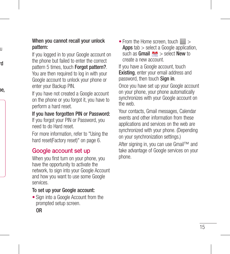 LG LGL40G User Manual | Page 17 / 146