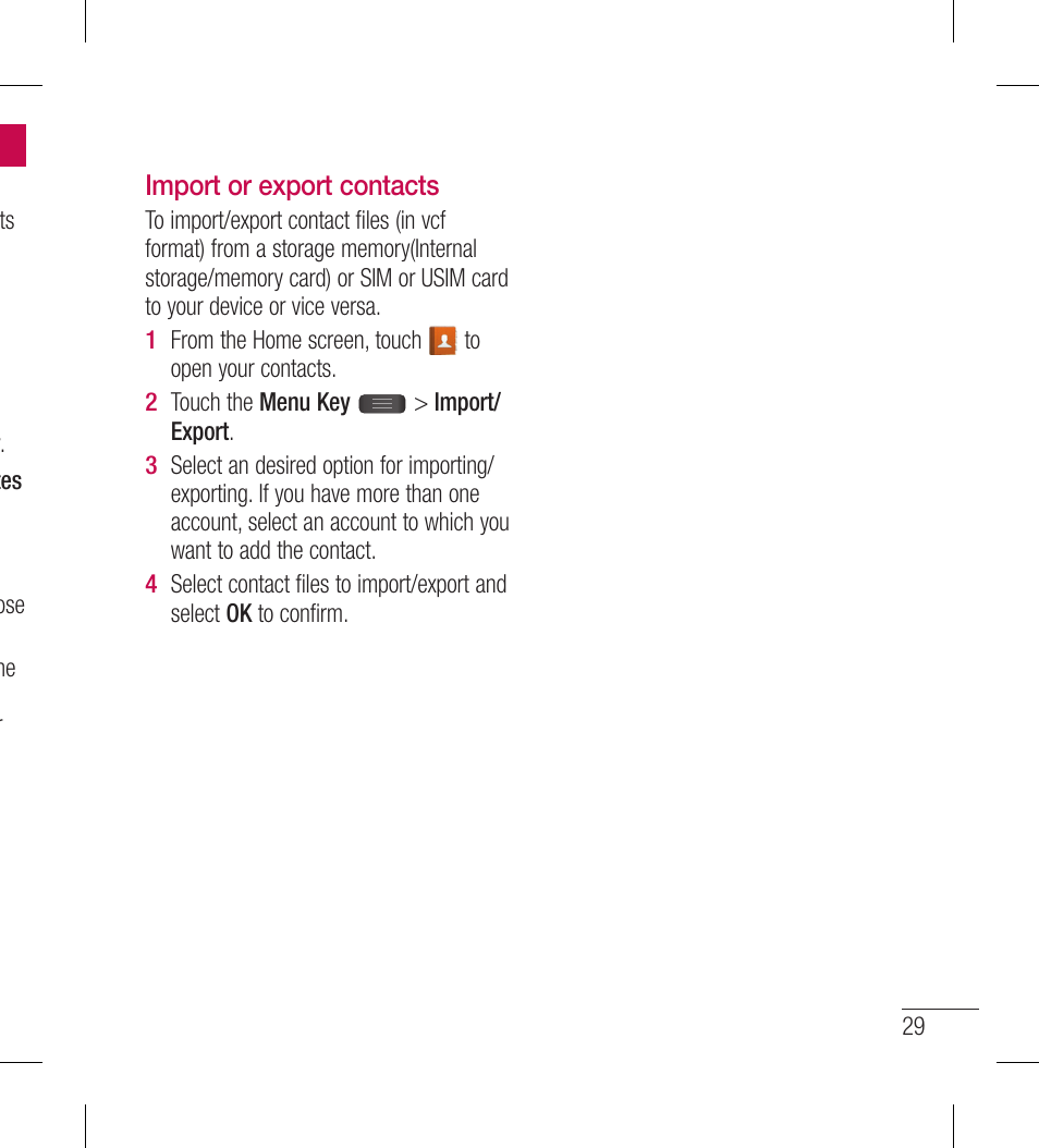 LG LGL40G User Manual | Page 31 / 146