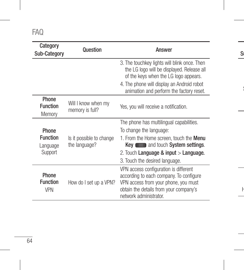 LG LGL40G User Manual | Page 66 / 146