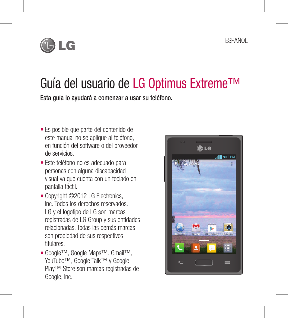 Guía del usuario de lg optimus extreme | LG LGL40G User Manual | Page 73 / 146