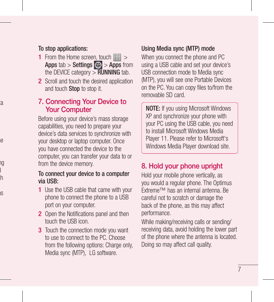 LG LGL40G User Manual | Page 9 / 146