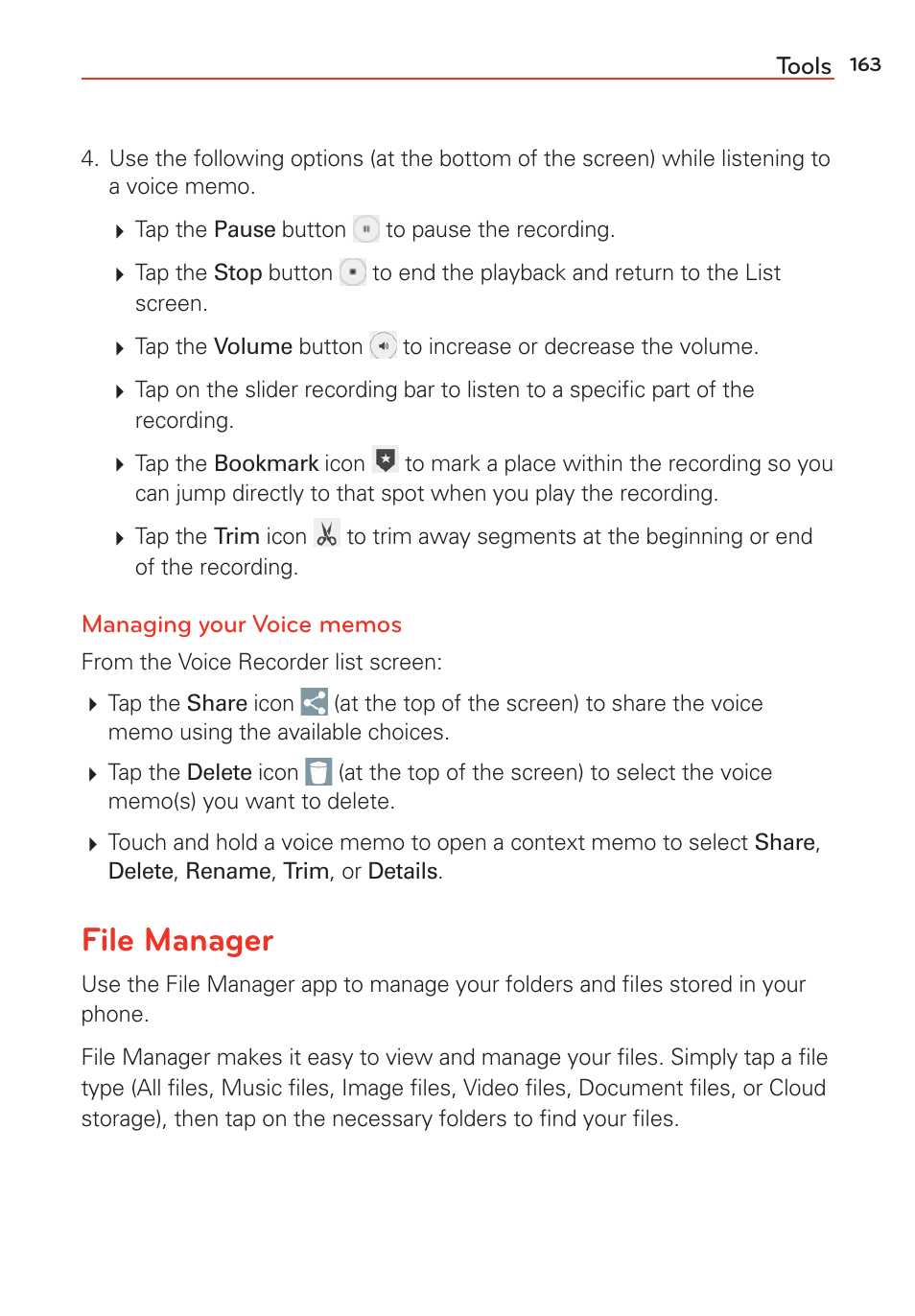 File manager | LG LGVS985 User Manual | Page 165 / 245