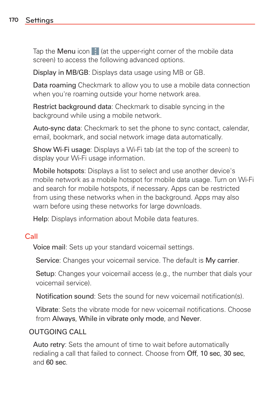 LG LGVS985 User Manual | Page 172 / 245