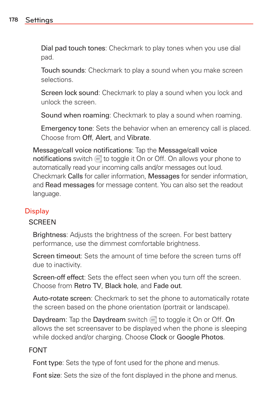 LG LGVS985 User Manual | Page 180 / 245