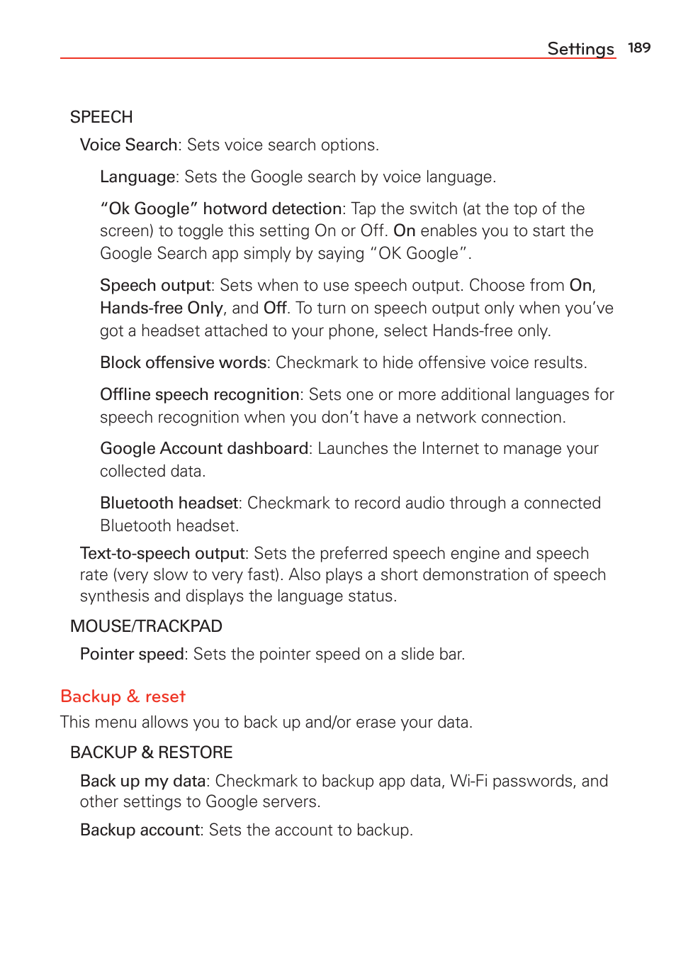 LG LGVS985 User Manual | Page 191 / 245