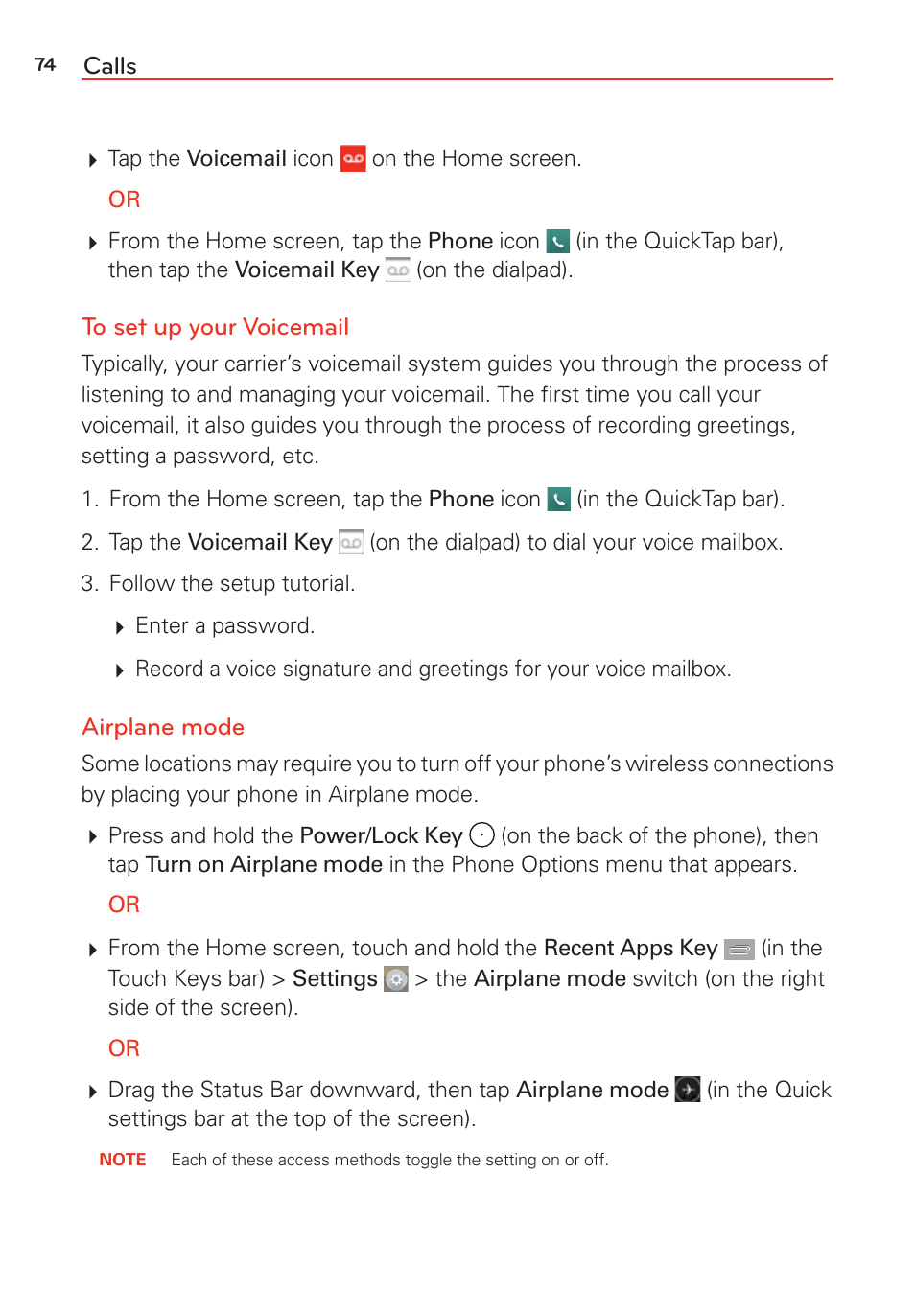 LG LGVS985 User Manual | Page 76 / 245