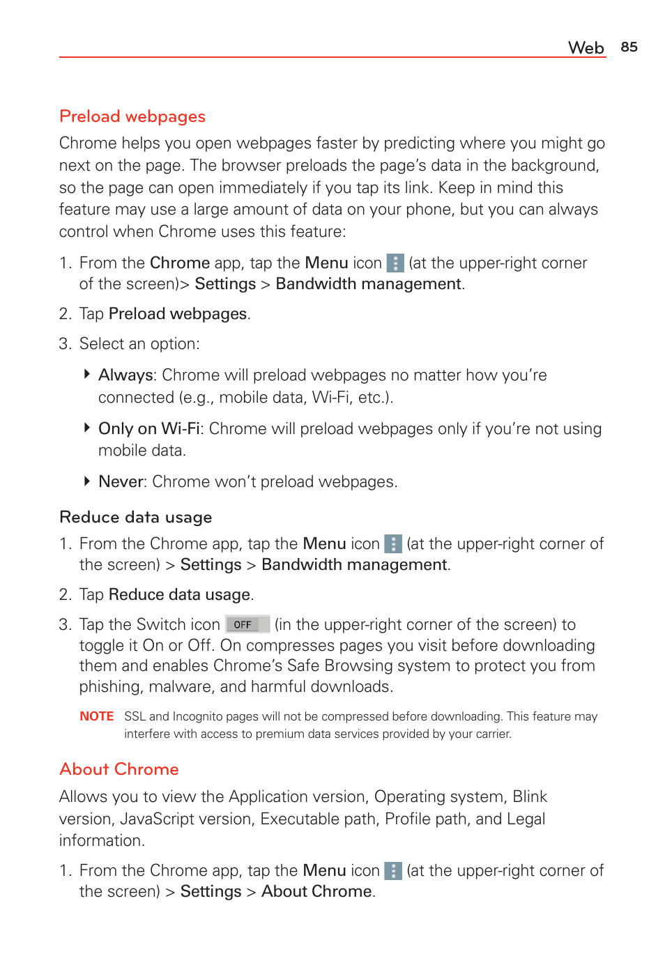 LG LGVS985 User Manual | Page 87 / 245