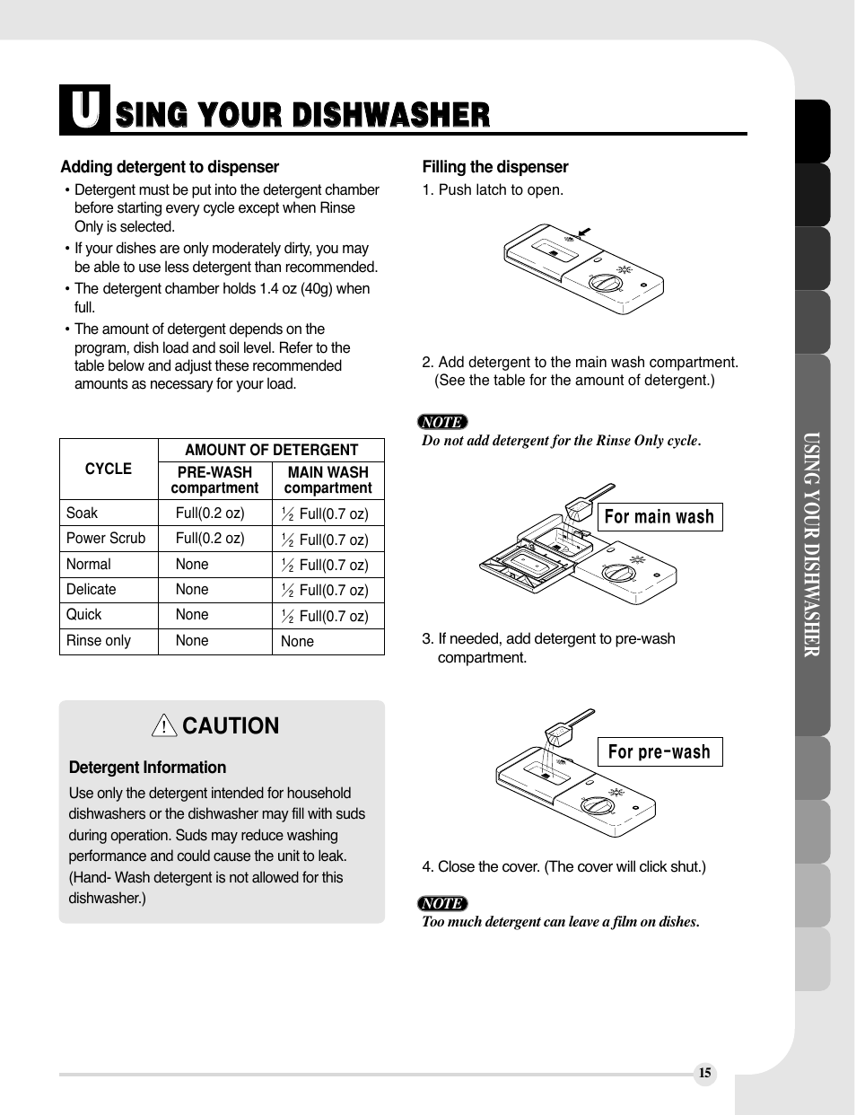 LG LDF8812ST User Manual | Page 15 / 48